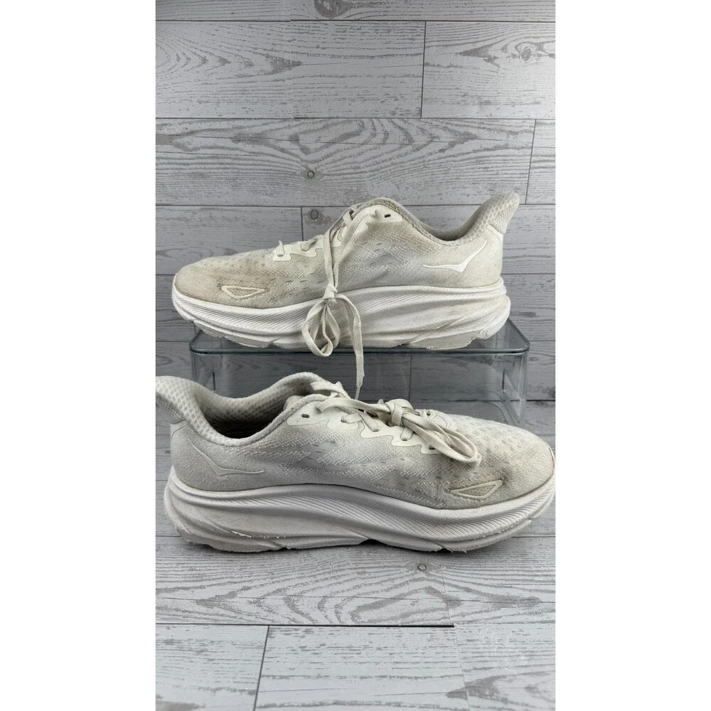 Hoka One One Clifton 9 1127895-WWH White 8.5B Womens Sneakers Running Shoes #190